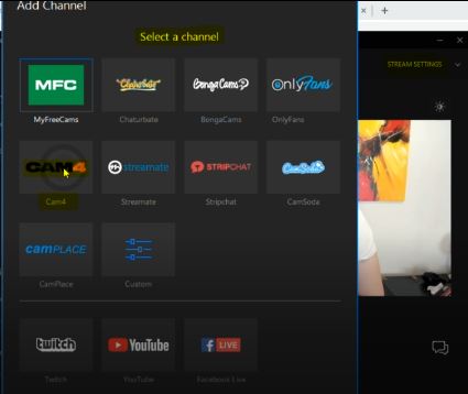 select a channel